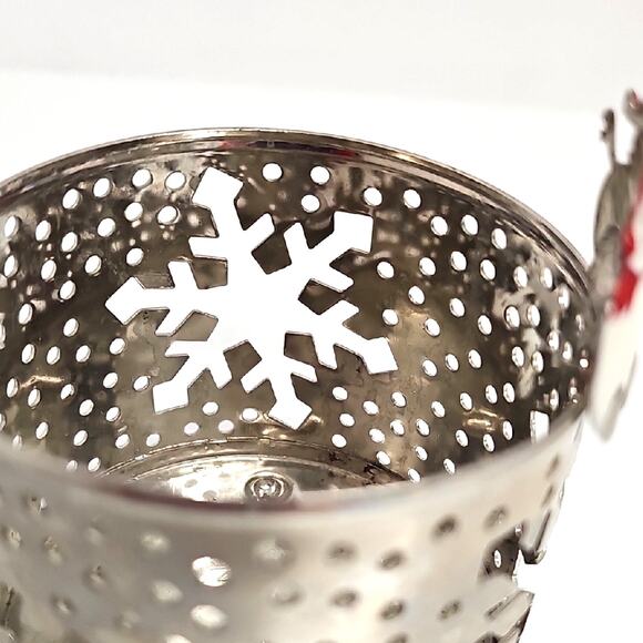 Bath and Bodyworks Charming Sitting Snowman Silver Silver Candle Holder 4 oz. - Picture 6 of 9